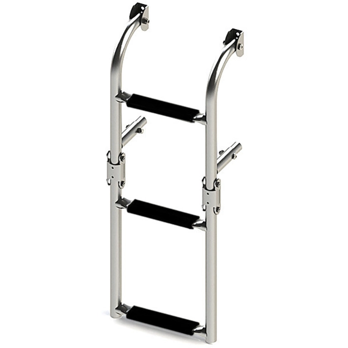 Трап складной с вертикальным креплением 3 черных ступени 220 мм (040171BT)